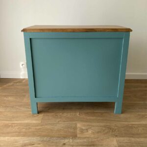 Commode vintage bleue - dos